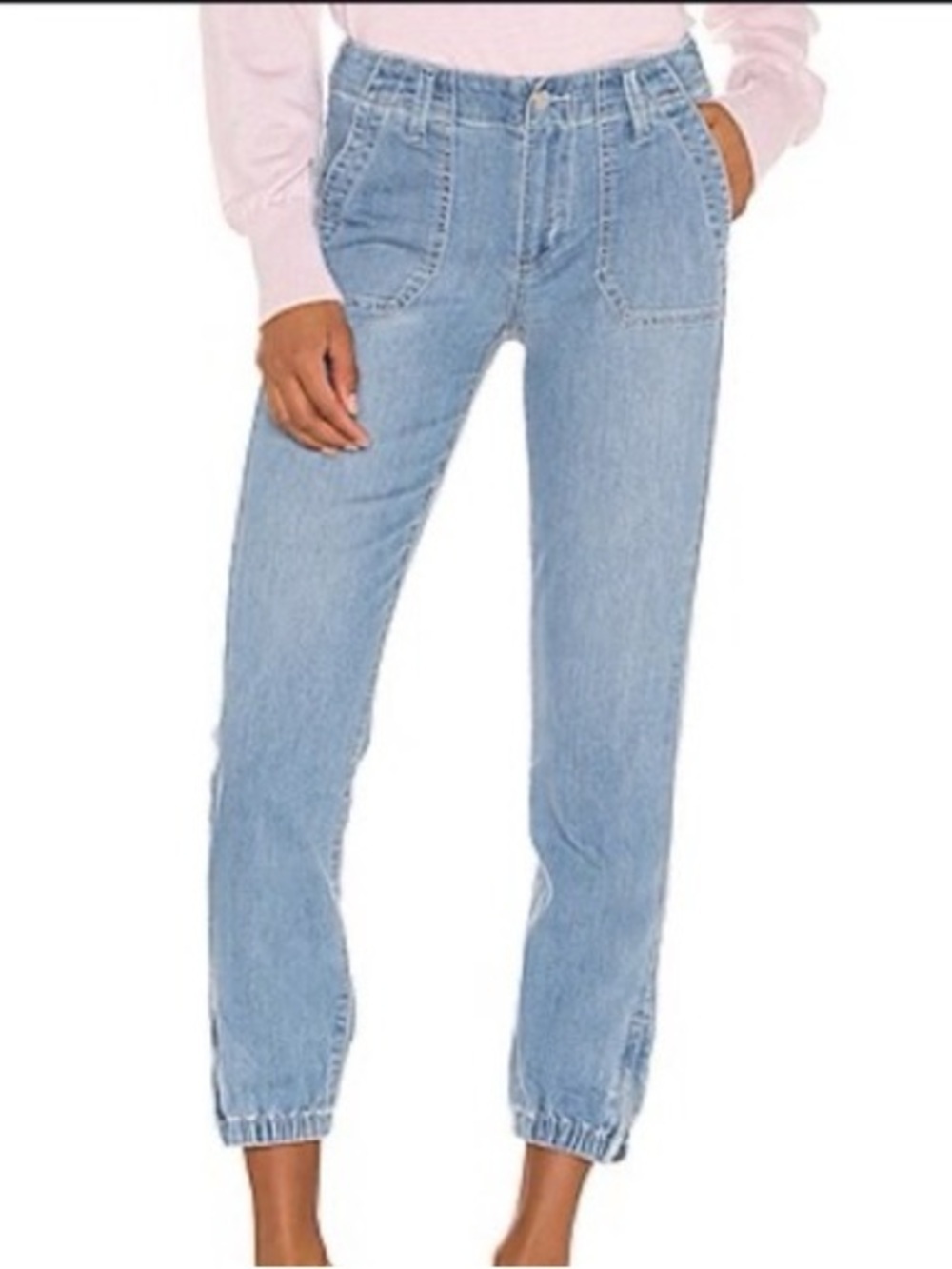 PAIGE Women’s Mayslie Soft Denim Light Wash Jogger Size 25